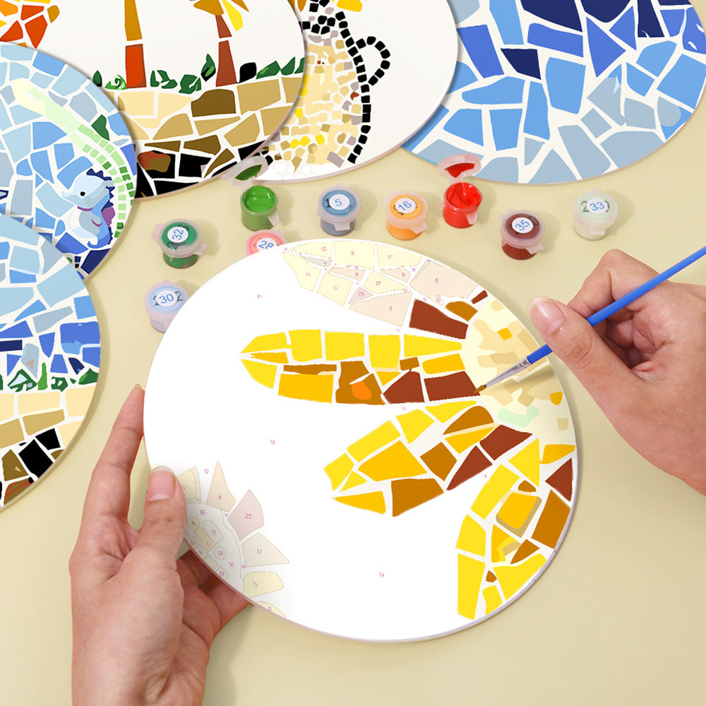 6 Stuks Kleurenblok Herfstlandschap Placemats Schilderen op Nummers