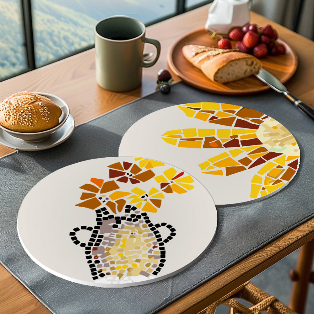 6 Stuks Kleurenblok Herfstlandschap Placemats Schilderen op Nummers