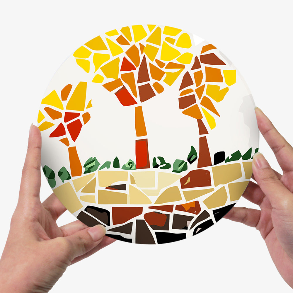6 Stuks Kleurenblok Herfstplanten Placemats Schilderen op Nummers