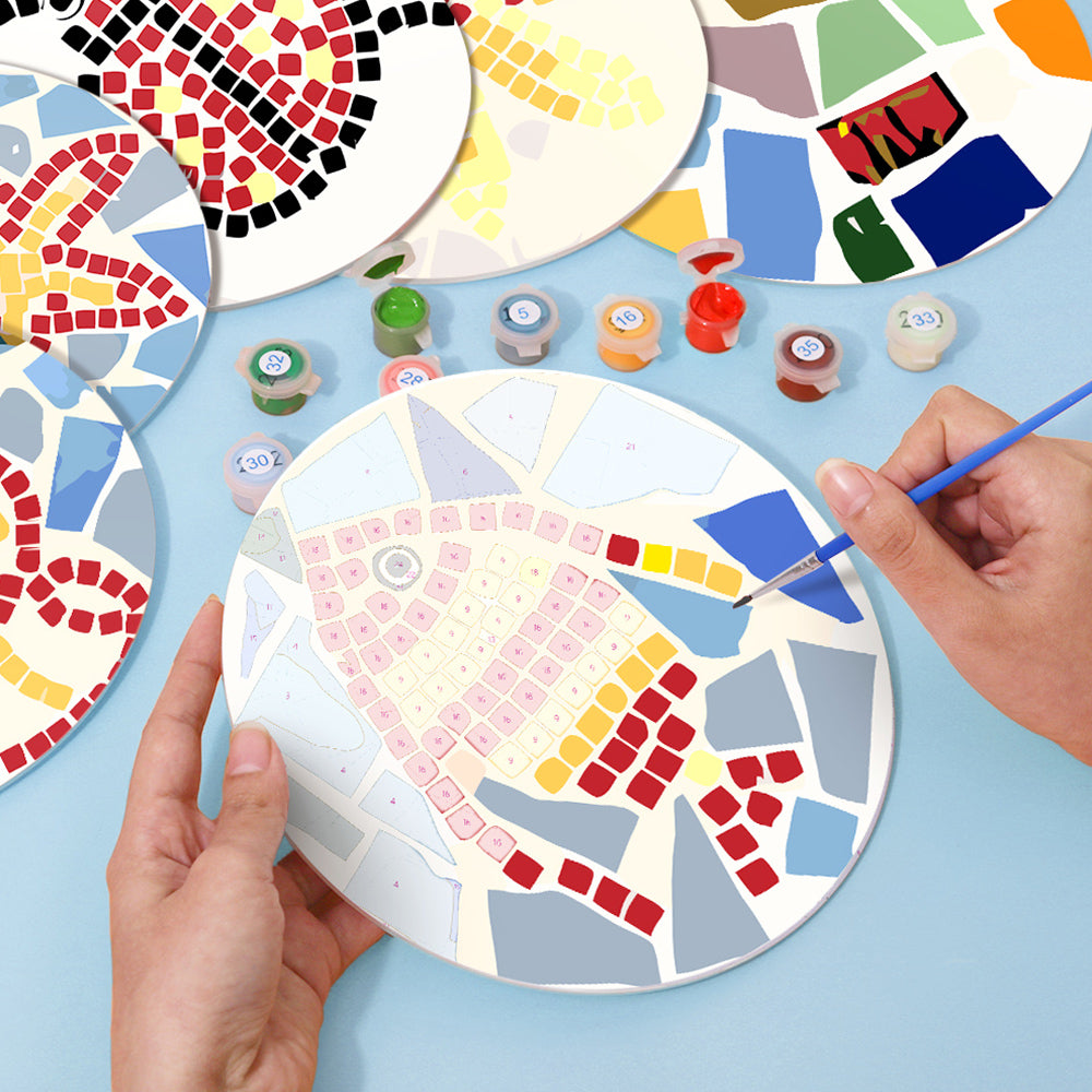 6 Stuks Kleurenblok Insecten Placemats Schilderen op Nummers