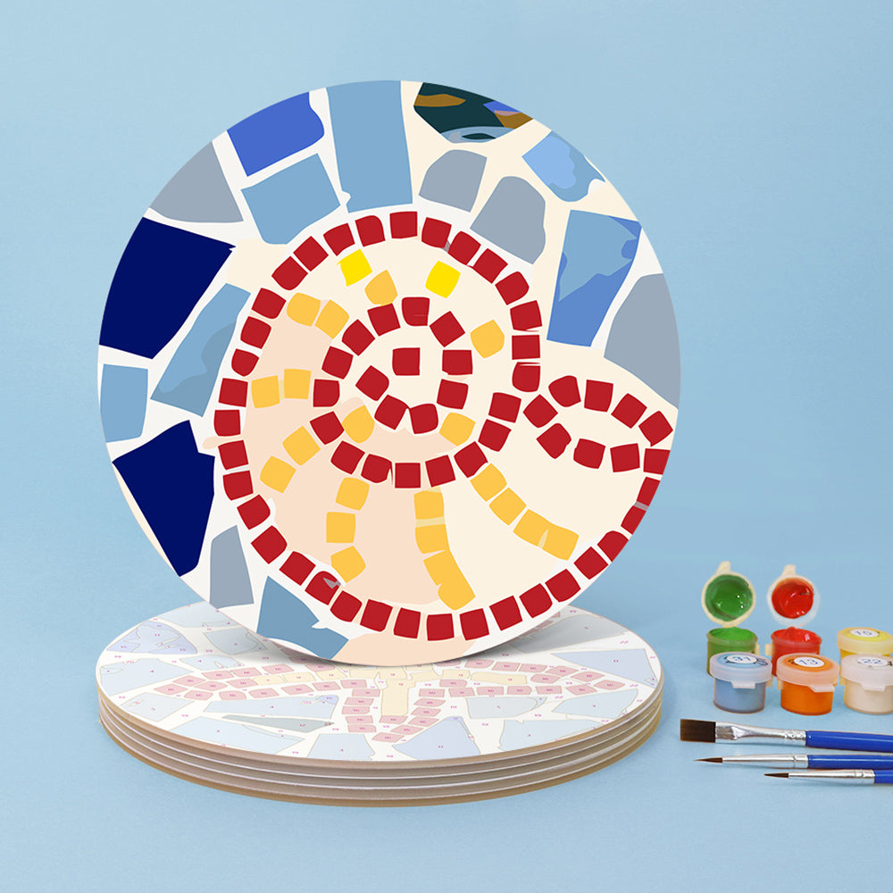 6 Stuks Kleurenblok Insecten Placemats Schilderen op Nummers