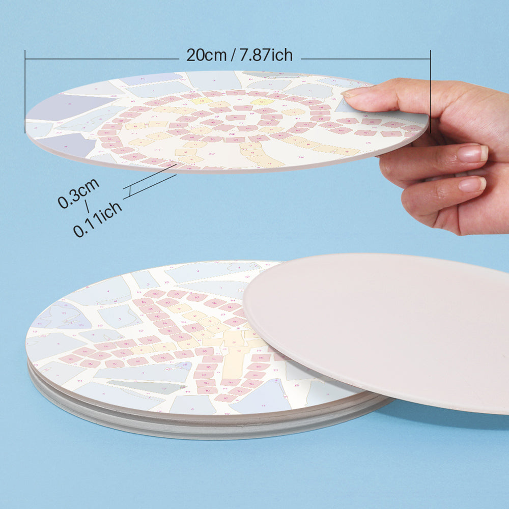 6 Stuks Kleurenblok Insecten Placemats Schilderen op Nummers
