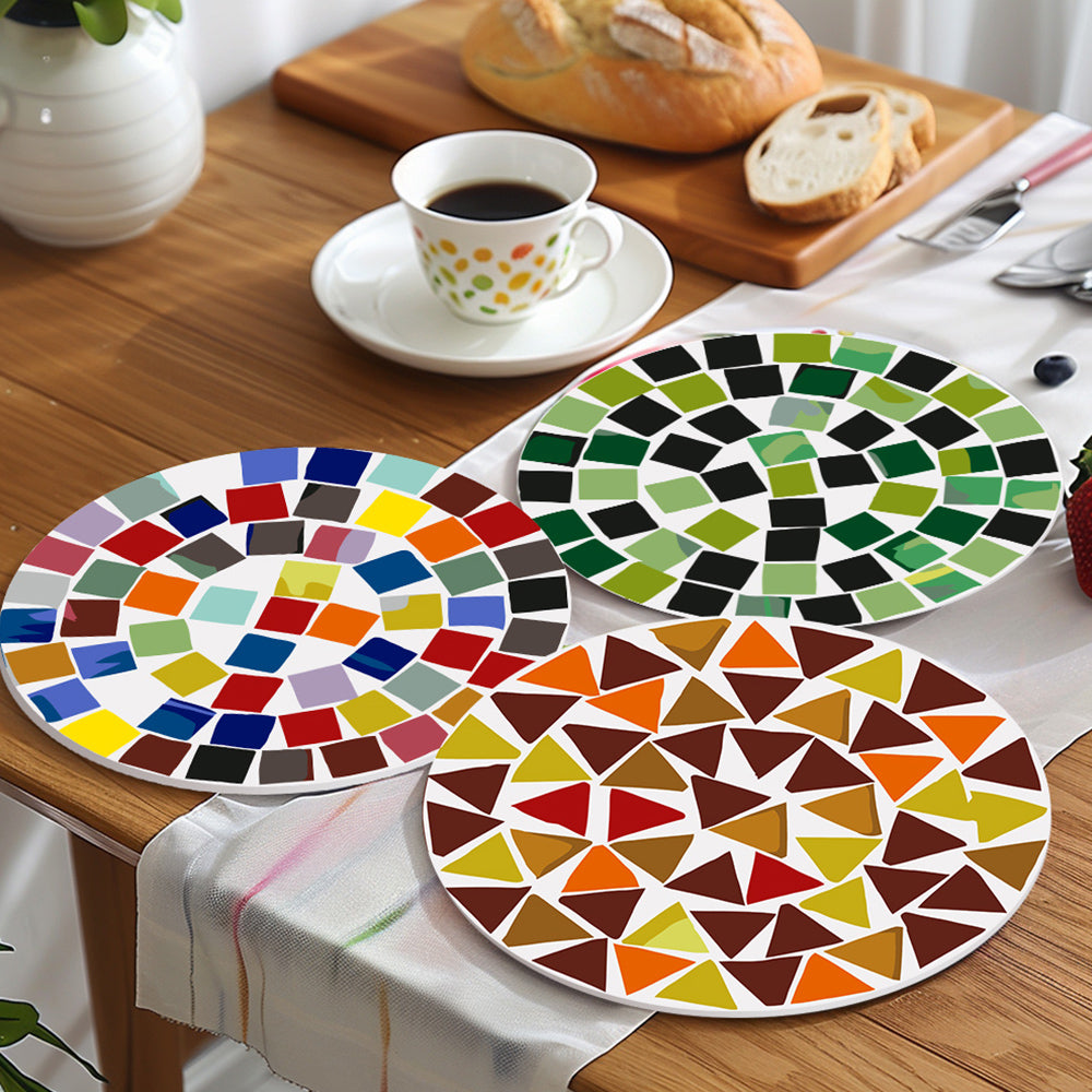 6 Stuks Kleurenblok Mandala Placemats Schilderen op Nummers