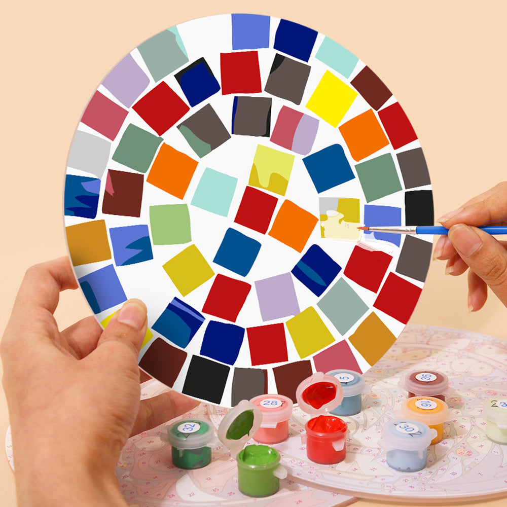 6 Stuks Kleurenblok Mandala Placemats Schilderen op Nummers