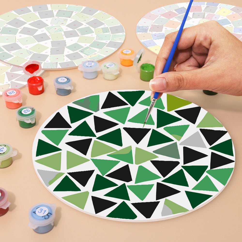 6 Stuks Kleurenblok Mandala Placemats Schilderen op Nummers