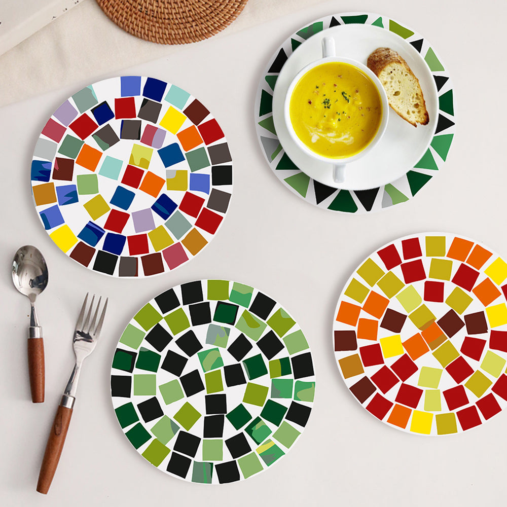 6 Stuks Kleurenblok Mandala Placemats Schilderen op Nummers