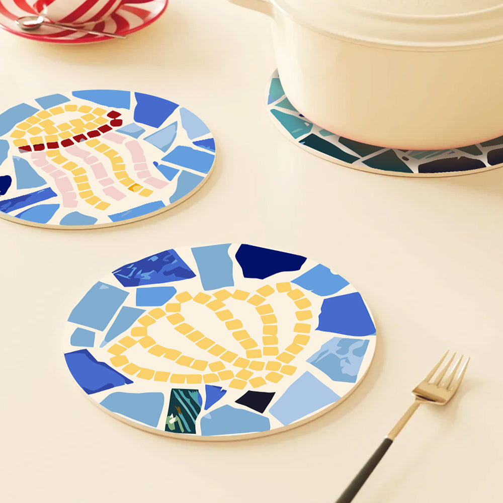 6 Stuks Kleurenblok Zee Dieren Placemats Schilderen op Nummers
