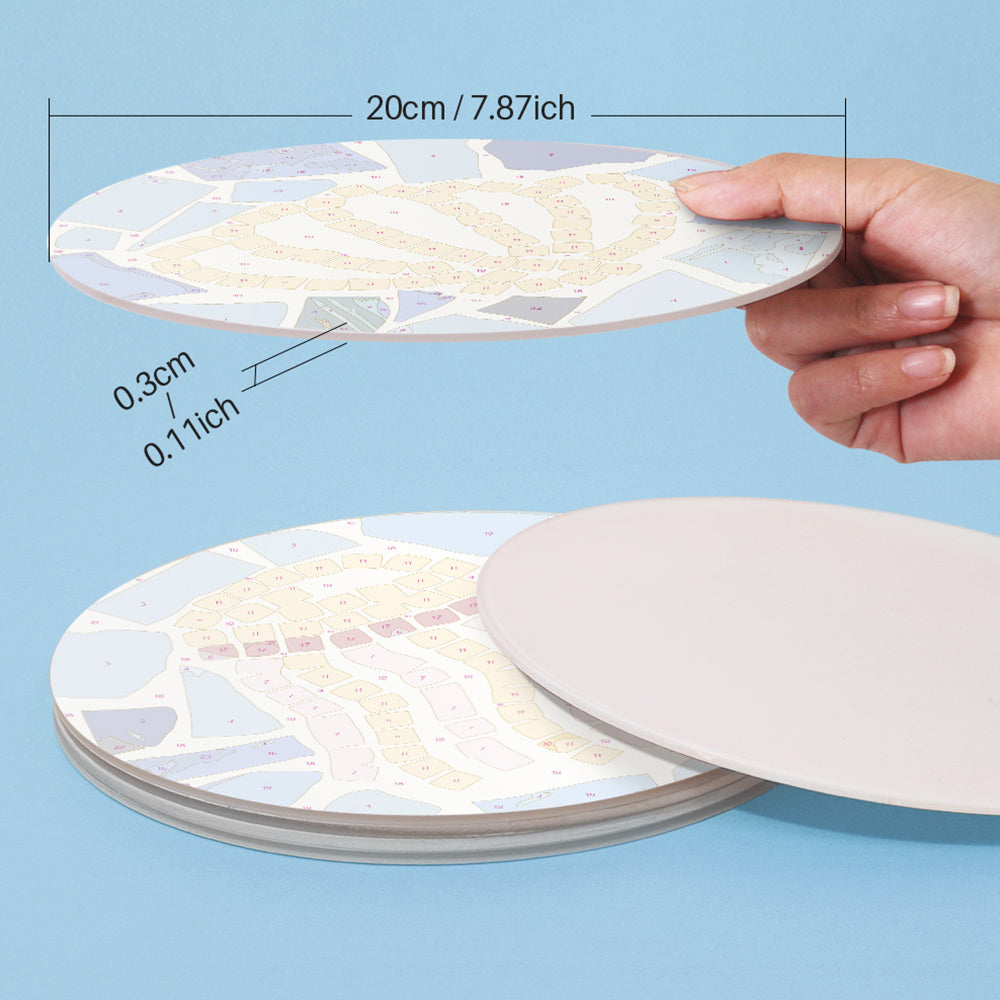 6 Stuks Kleurenblok Zee Dieren Placemats Schilderen op Nummers