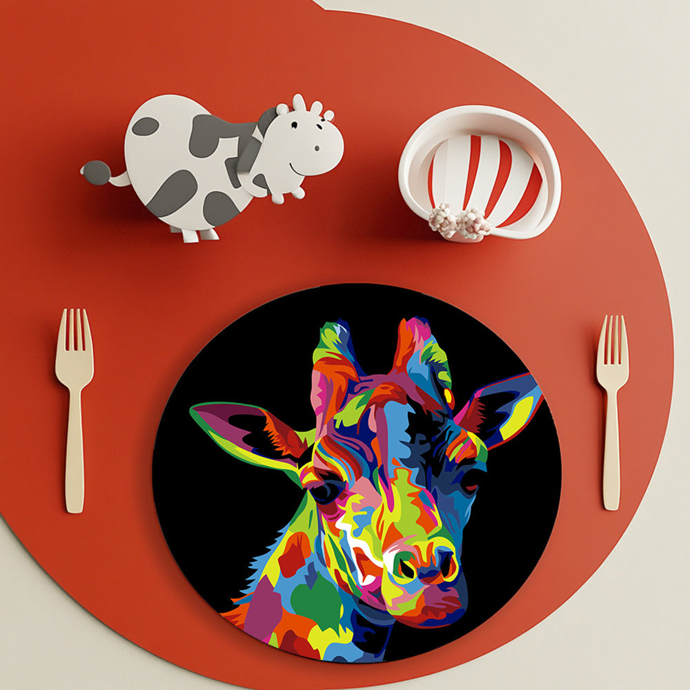 6 Stuks Kleurrijke Dieren Placemats Schilderen op Nummers