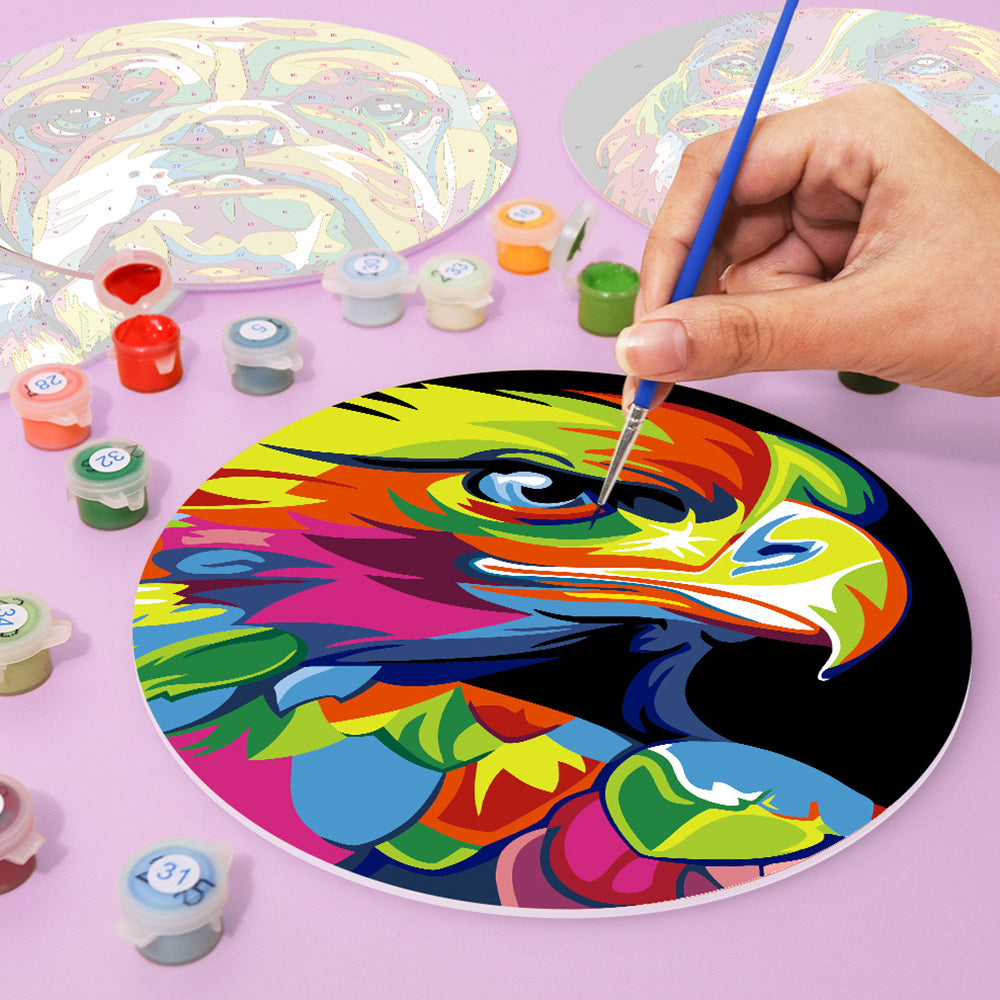 6 Stuks Kleurrijke Dieren Placemats Schilderen op Nummers