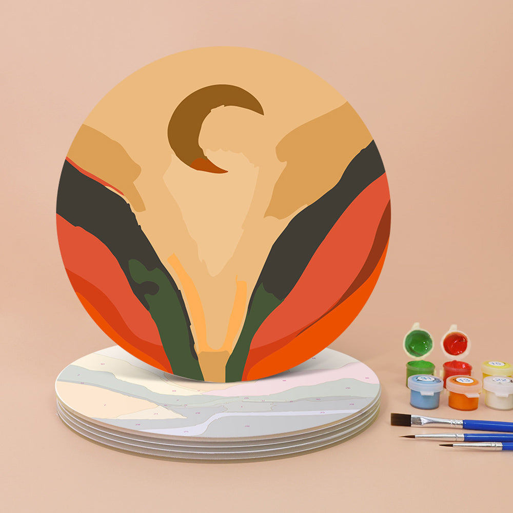6 Stuks Schemerbergen Placemats Schilderen op Nummers