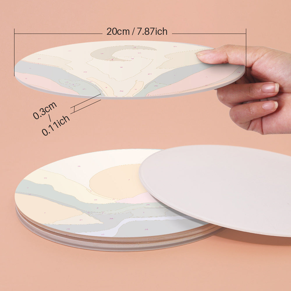 6 Stuks Schemerbergen Placemats Schilderen op Nummers