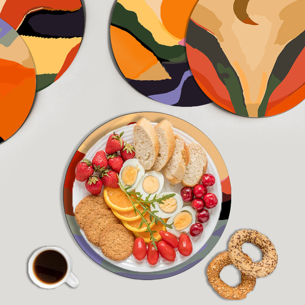 6 Stuks Schemerbergen Placemats Schilderen op Nummers