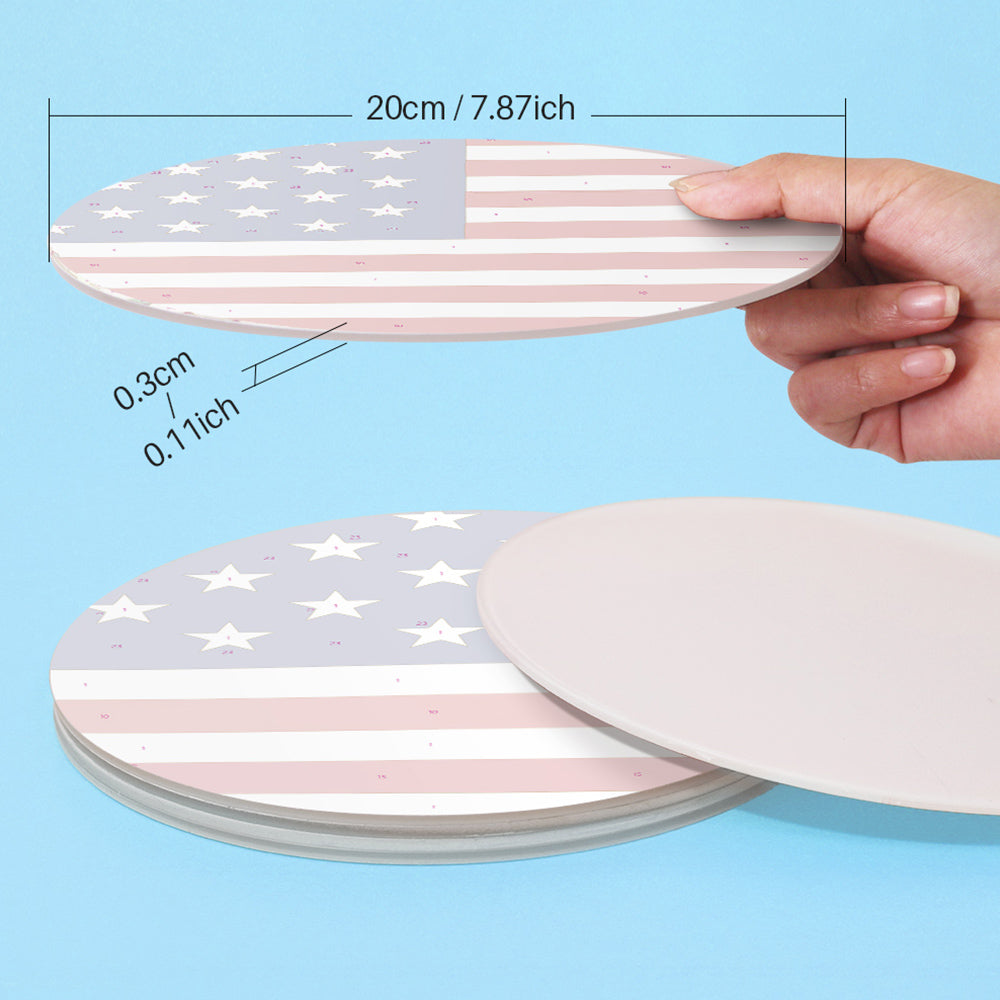 6 Stuks Sterren en Strepen Vlag Placemats Schilderen op Nummers