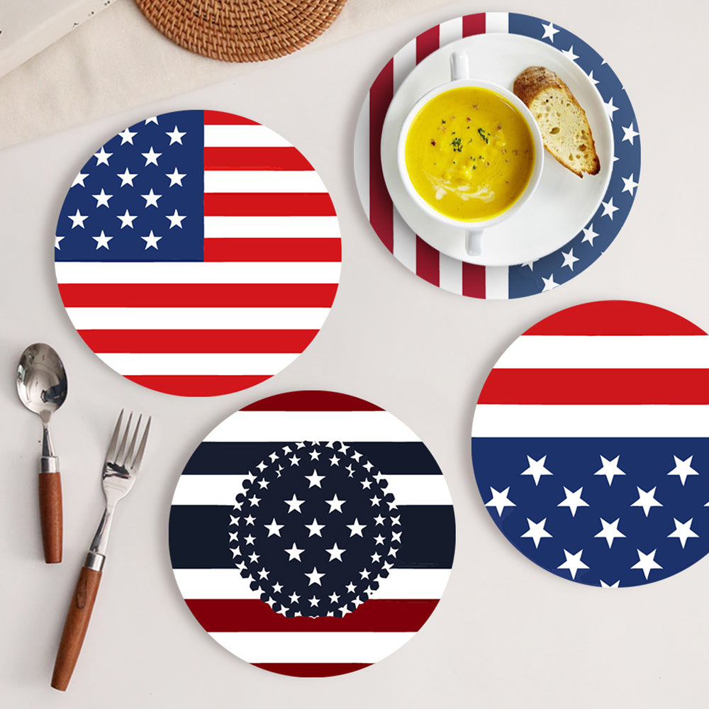 6 Stuks Sterren en Strepen Vlag Placemats Schilderen op Nummers