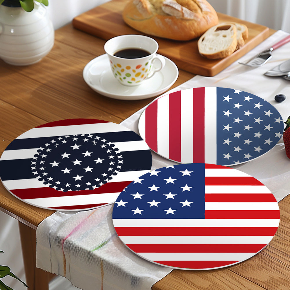 6 Stuks Sterren en Strepen Vlag Placemats Schilderen op Nummers