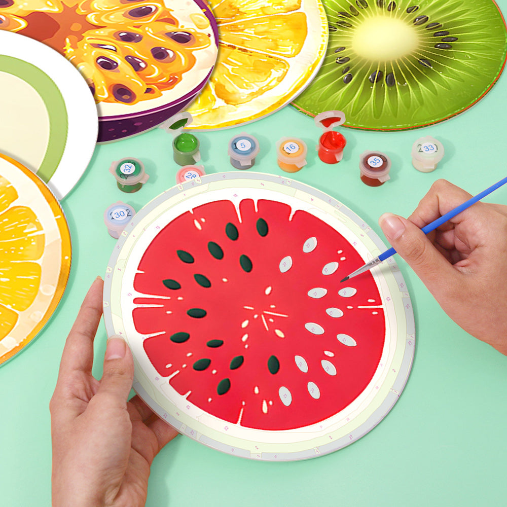6 Stuks Verse Fruit Placemats Schilderen op Nummers