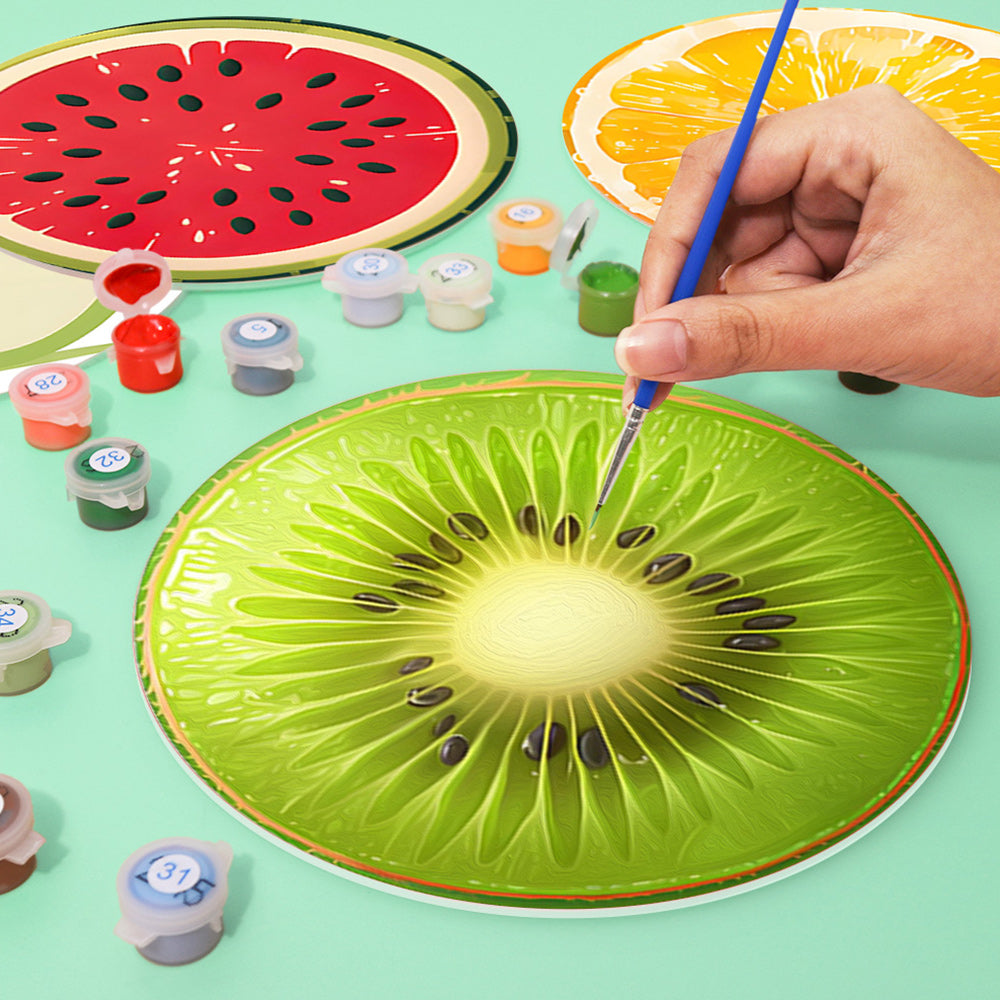 6 Stuks Verse Fruit Placemats Schilderen op Nummers