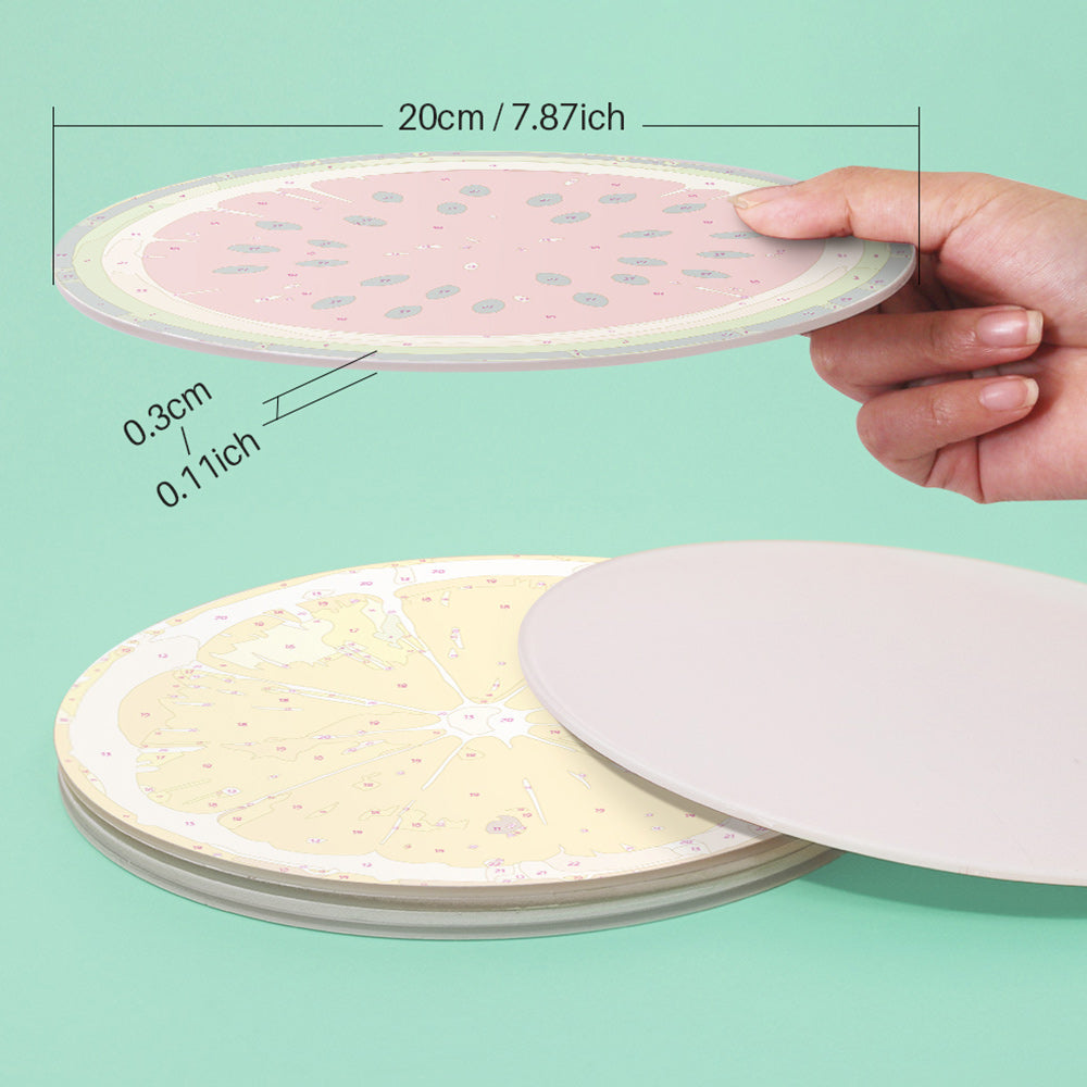 6 Stuks Verse Fruit Placemats Schilderen op Nummers