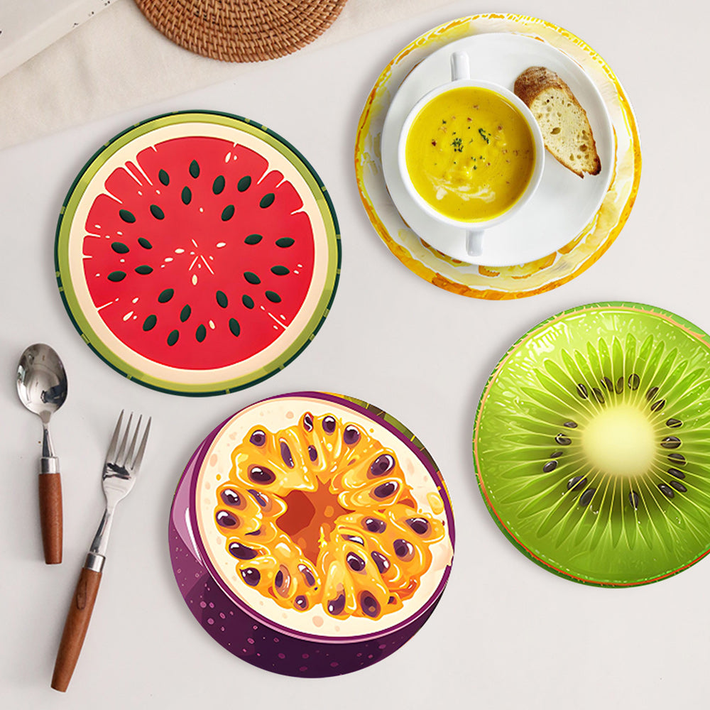 6 Stuks Verse Fruit Placemats Schilderen op Nummers