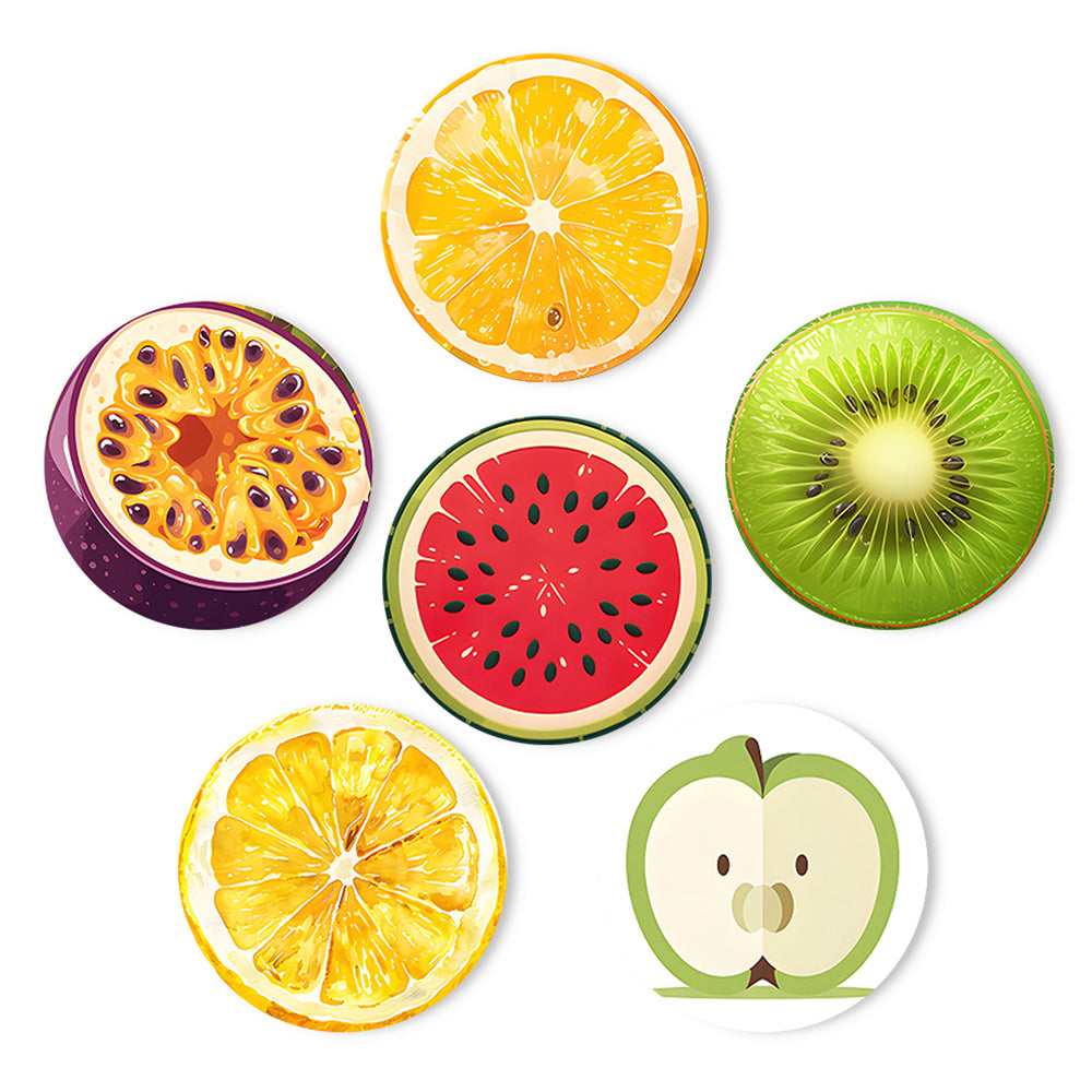 6 Stuks Verse Fruit Placemats Schilderen op Nummers