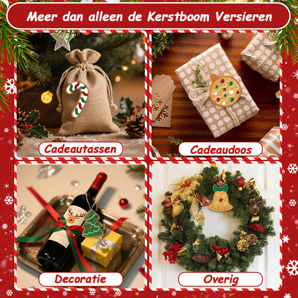8 Stuks Kerstversiering Schilderen op Nummers | Bellen en Handschoenen Set
