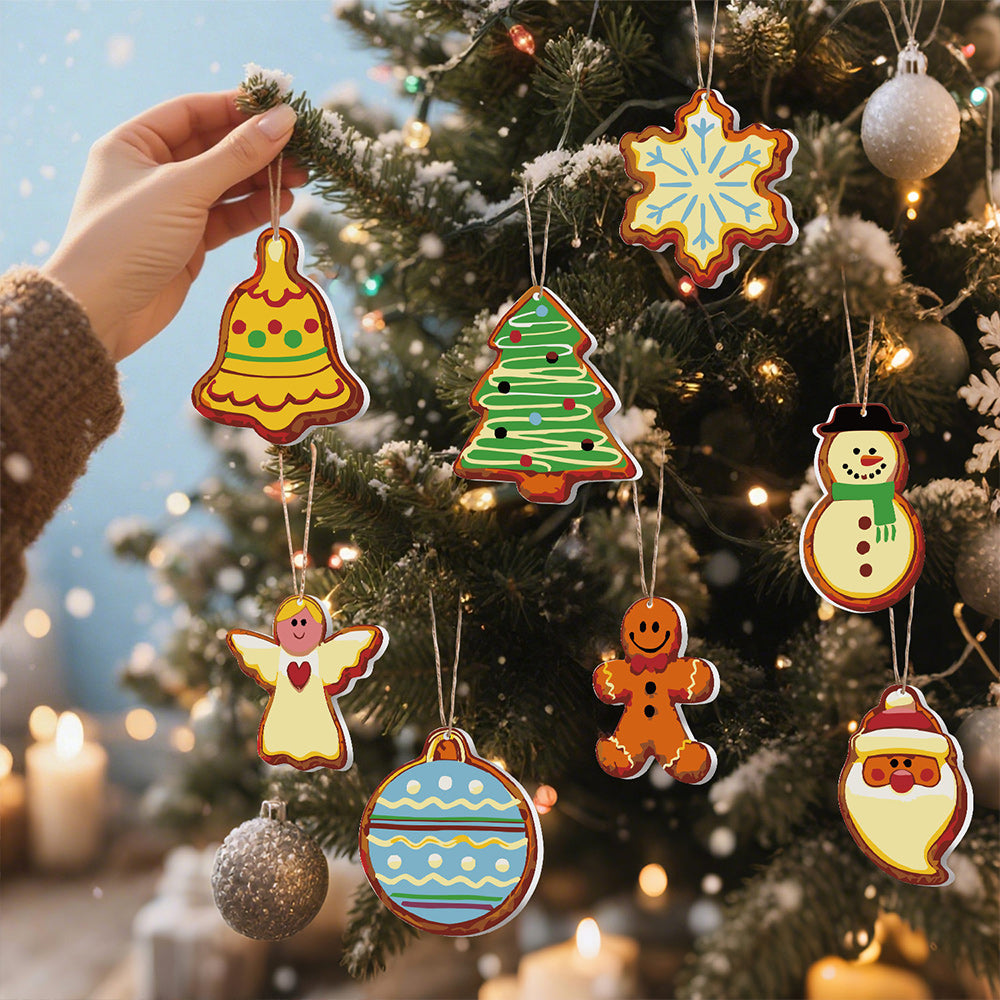 8 Stuks Kerstversiering Schilderen op Nummers | Kerstavond Set