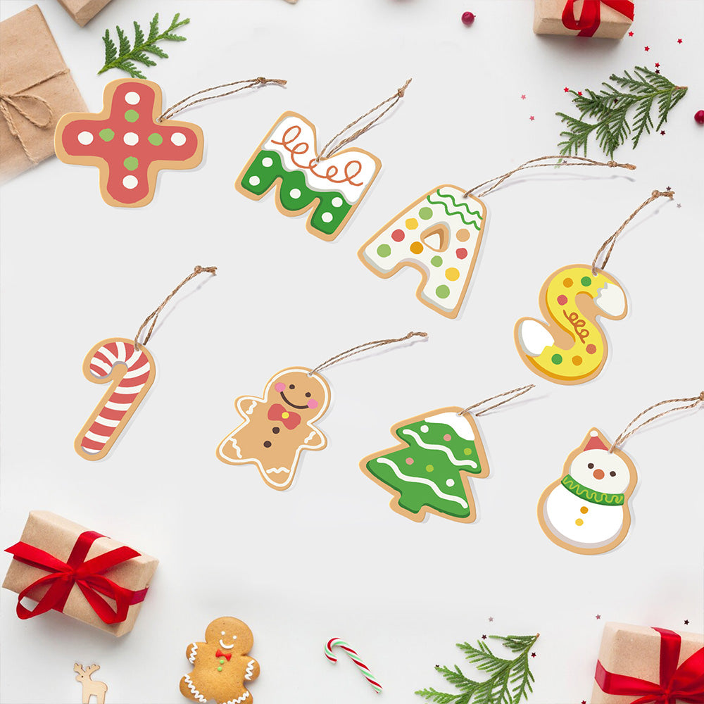 8 Stuks Kerstversiering Schilderen op Nummers | Kerstbrieven Set