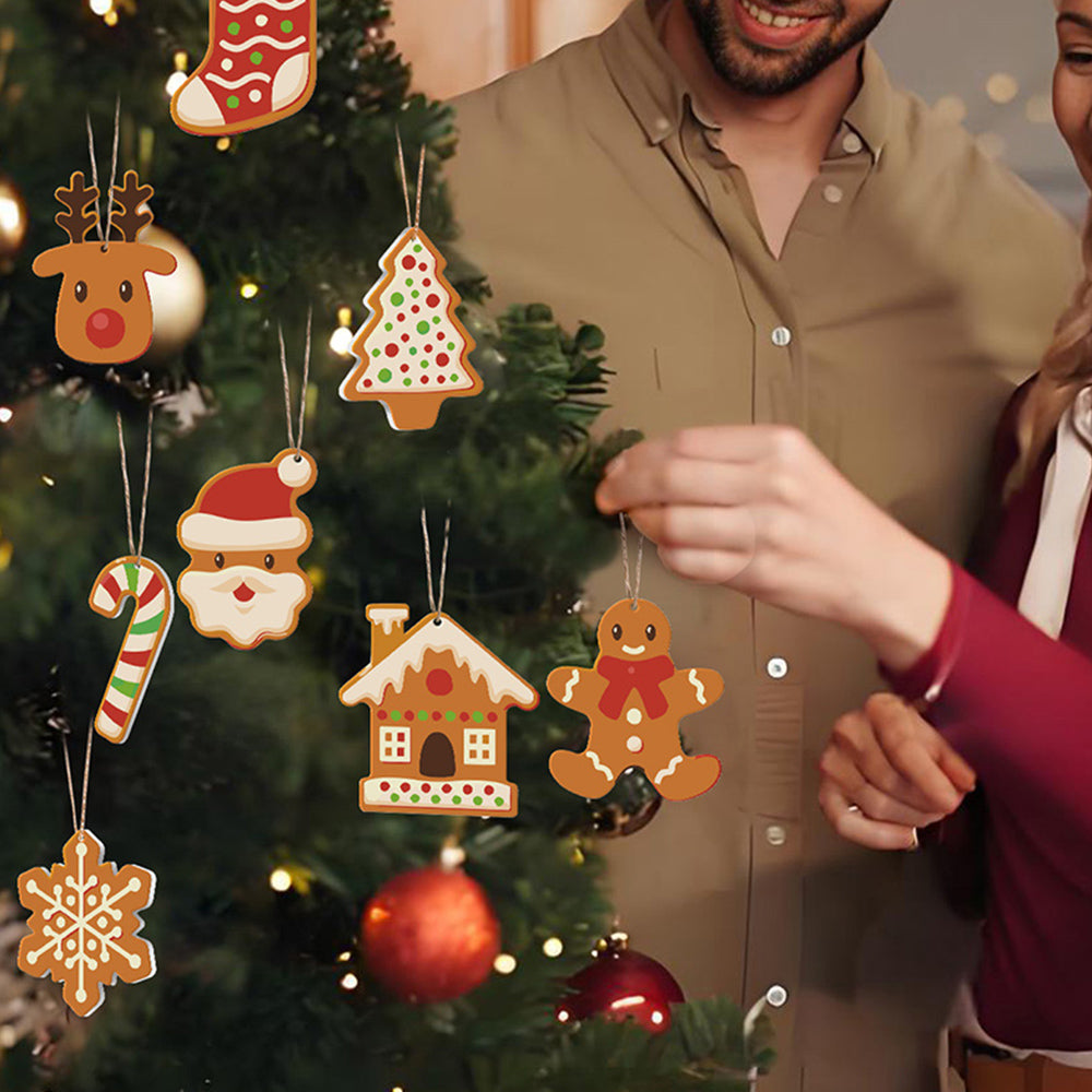 8 Stuks Kerstversiering Schilderen op Nummers | Kerstkoekjes Set