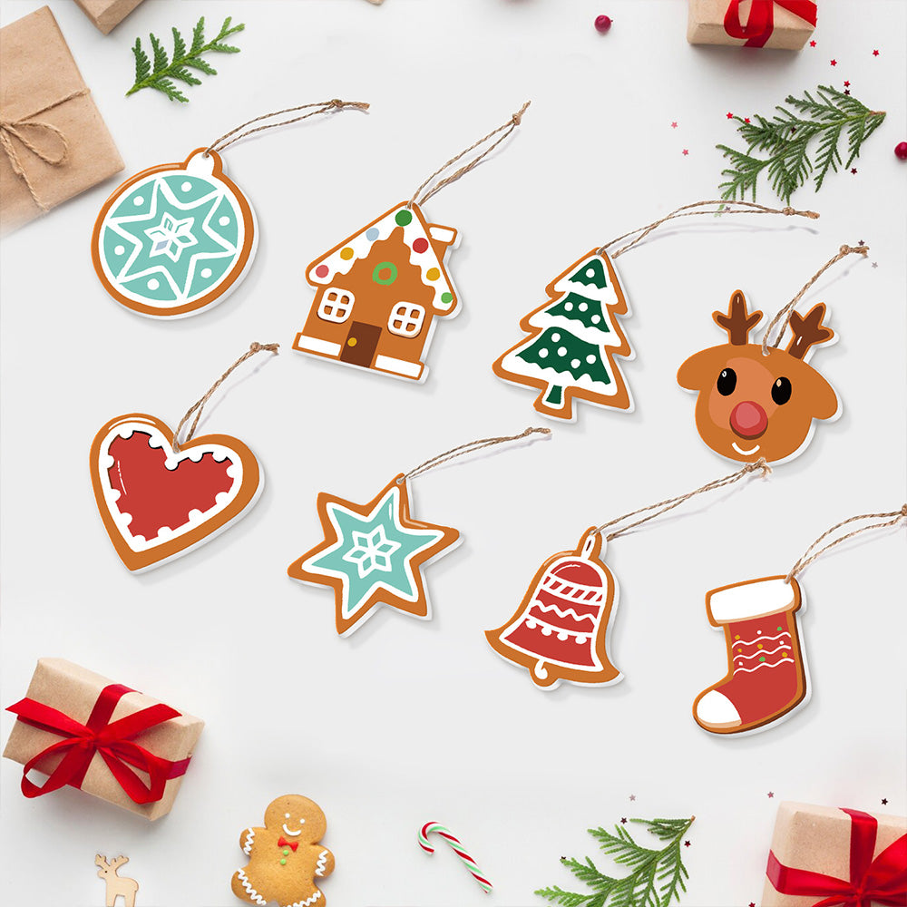 8 Stuks Kerstversiering Schilderen op Nummers | Kerstmagische Ster Set