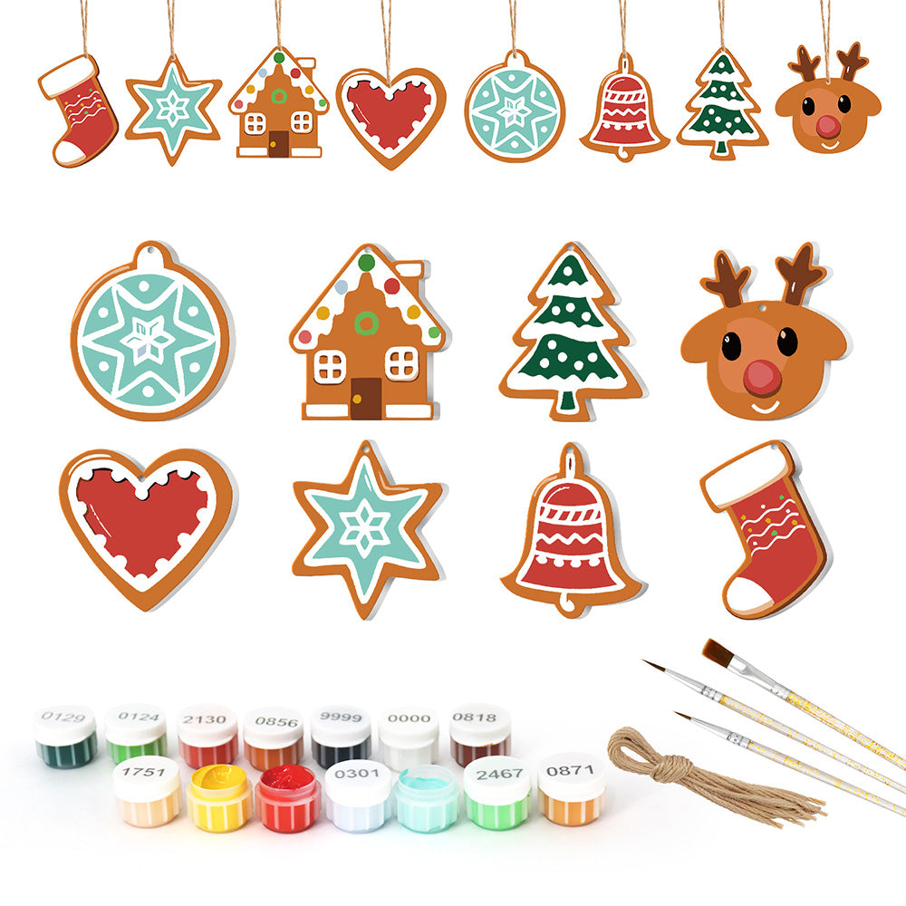 8 Stuks Kerstversiering Schilderen op Nummers | Kerstmagische Ster Set