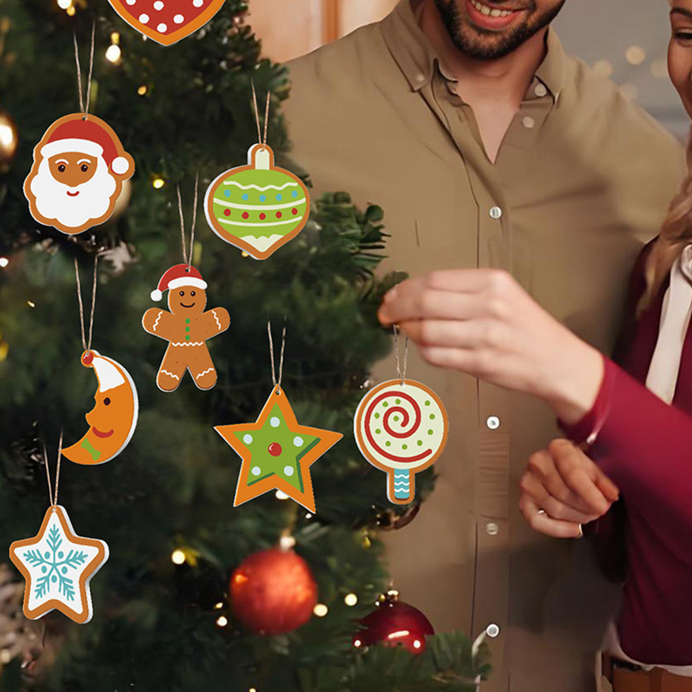 8 Stuks Kerstversiering Schilderen op Nummers | Maan en Sterren Set