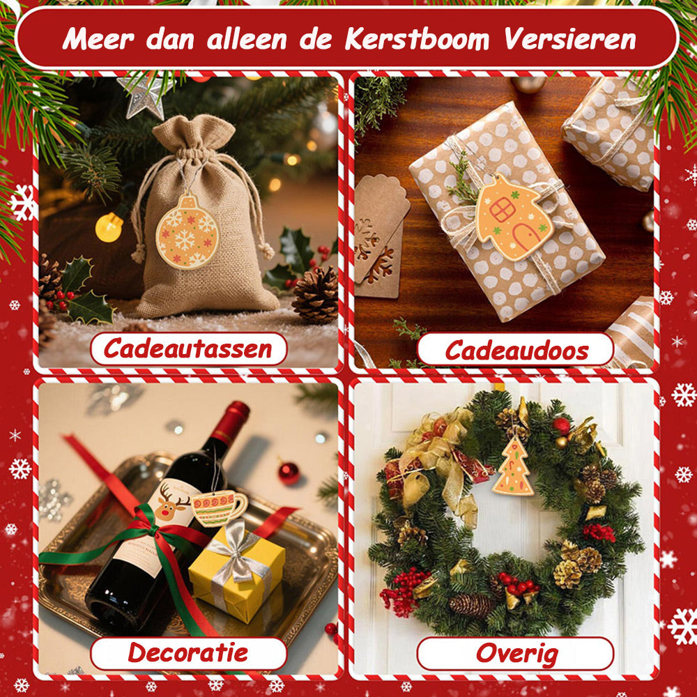 8 Stuks Kerstversiering Schilderen op Nummers | Oranje Versiering Set