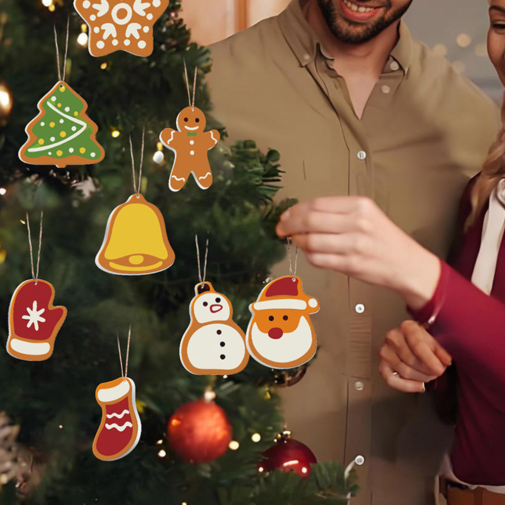 8 Stuks Kerstversiering Schilderen op Nummers | Sneeuwpop en Sneeuwvlokken Set
