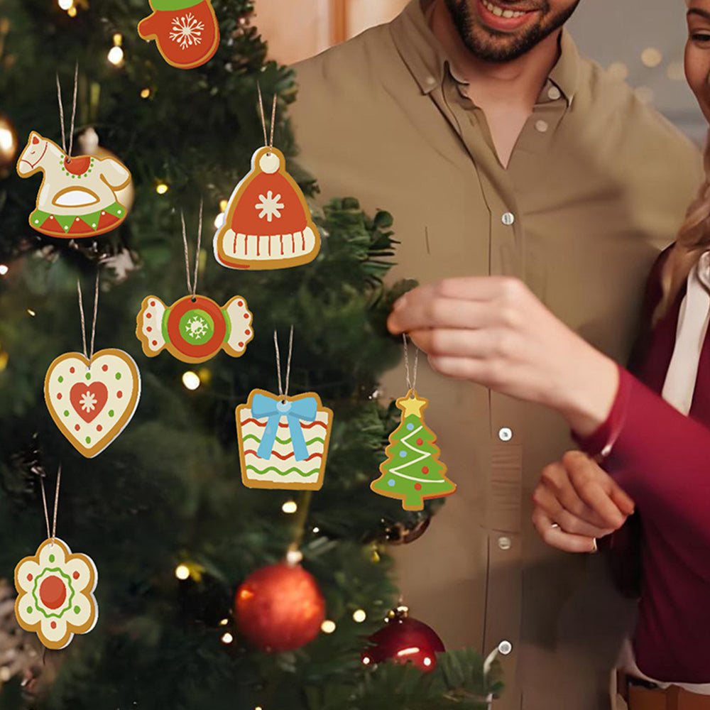 8 Stuks Kerstversiering Schilderen op Nummers | Snoep en Houten Hobbelpaard Set