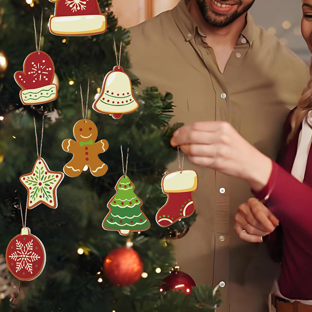 8 Stuks Kerstversiering Schilderen op Nummers | Winteruitrusting Set
