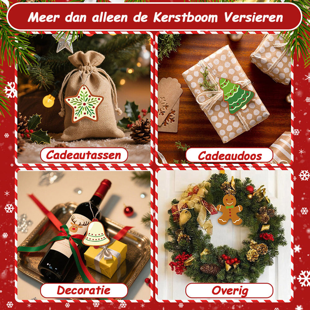 8 Stuks Kerstversiering Schilderen op Nummers | Winteruitrusting Set