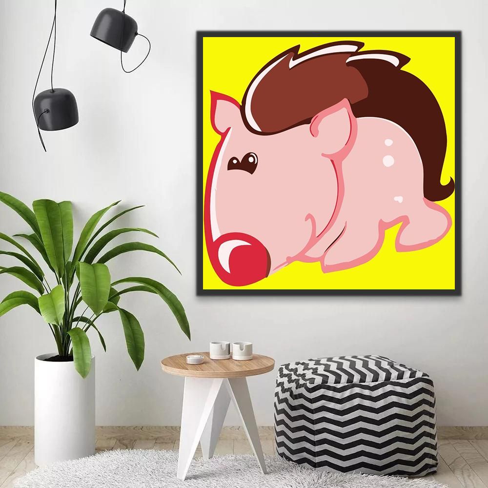 Abstract Cartoon Egel Schilderen op Nummers Kinderen