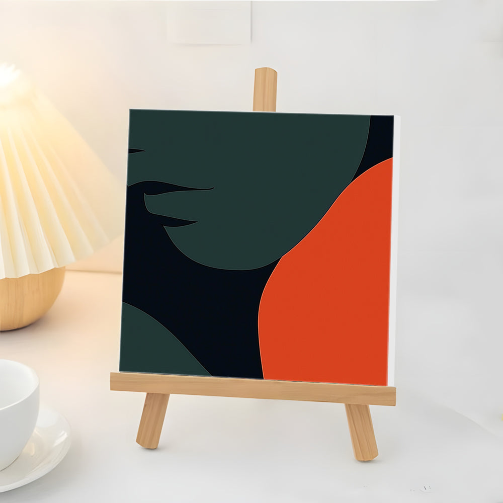 Abstract Portret met Half Gezicht Mini Schilderen op Nummers