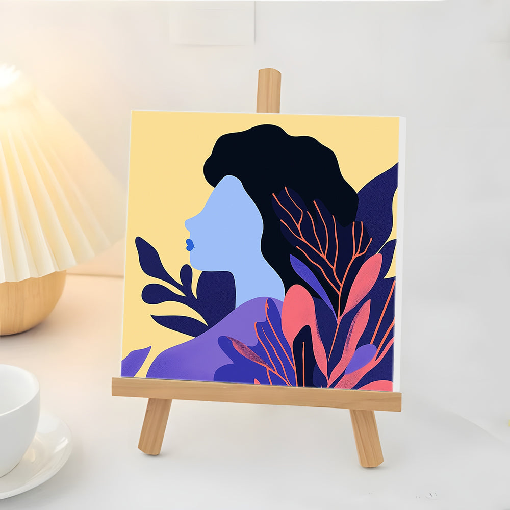 Abstracte Vrouw Kopfoto Mini Schilderen op Nummers