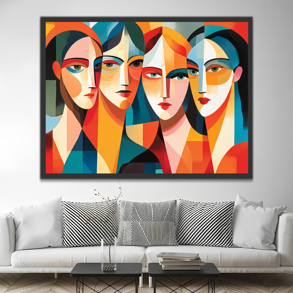 Abstracte Vrouwen in Picasso-stijl Schilderen op Nummers