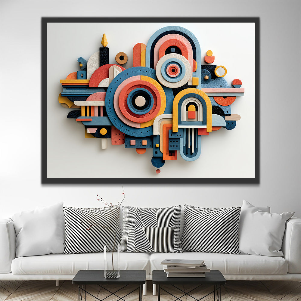 Abstracte Wandkandelaar Schilderen op Nummers