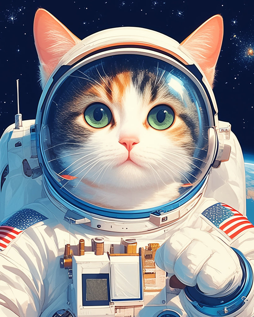 Astronaut Kat Schilderen op Nummers