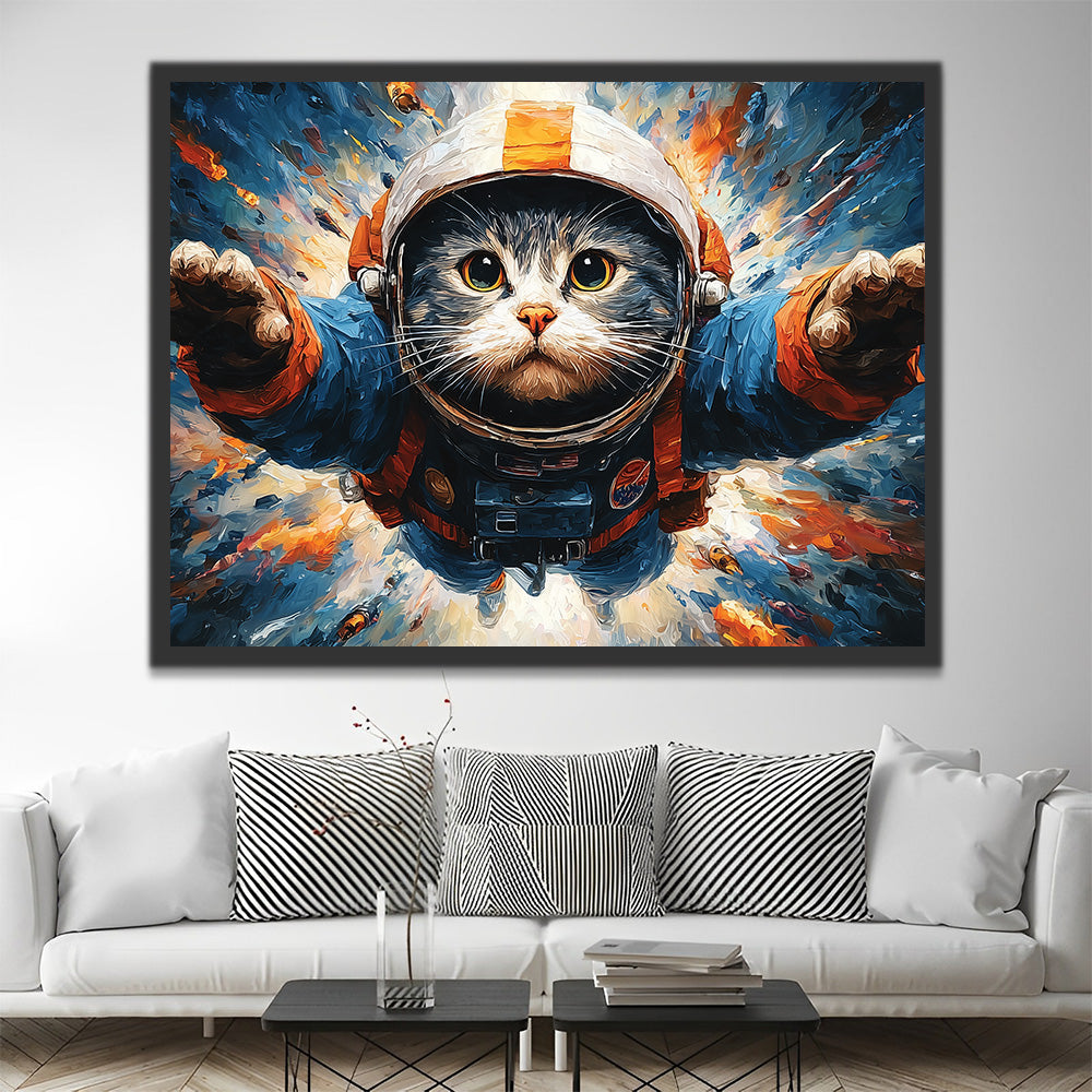 Astronautenkat bij de Oerknal Schilderen op Nummers