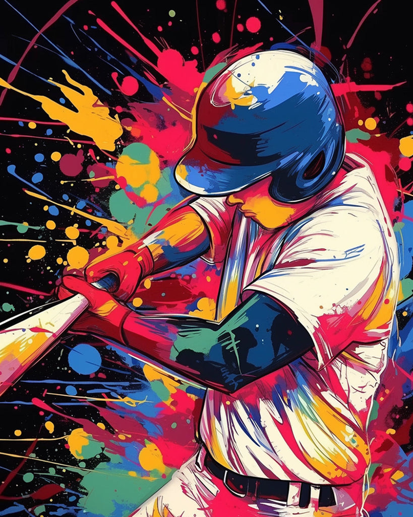 Baseball Slagman Sport Schilderen op Nummers