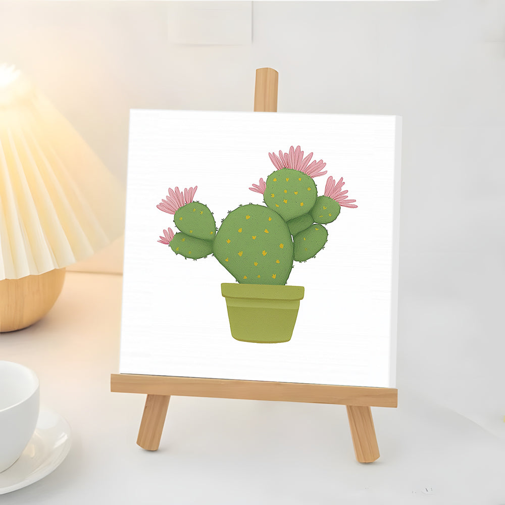 Bloeiende Cactus Mini Schilderen op Nummers