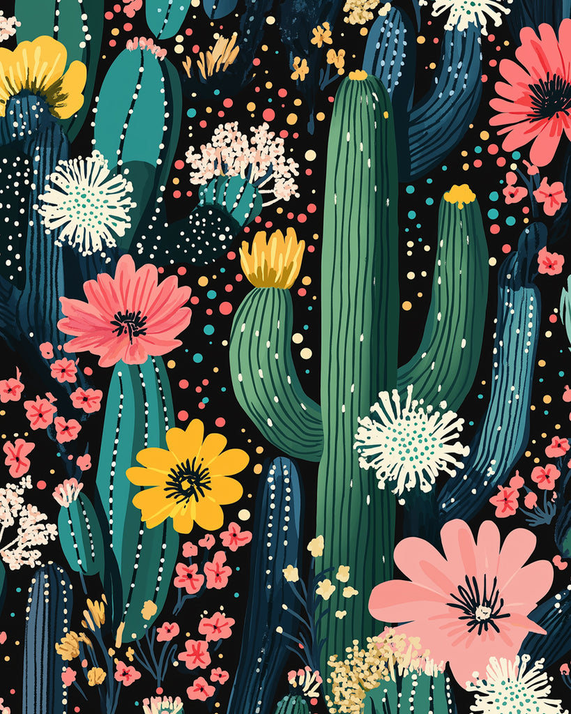 Bloeiende Cactussen Schilderen op Nummers