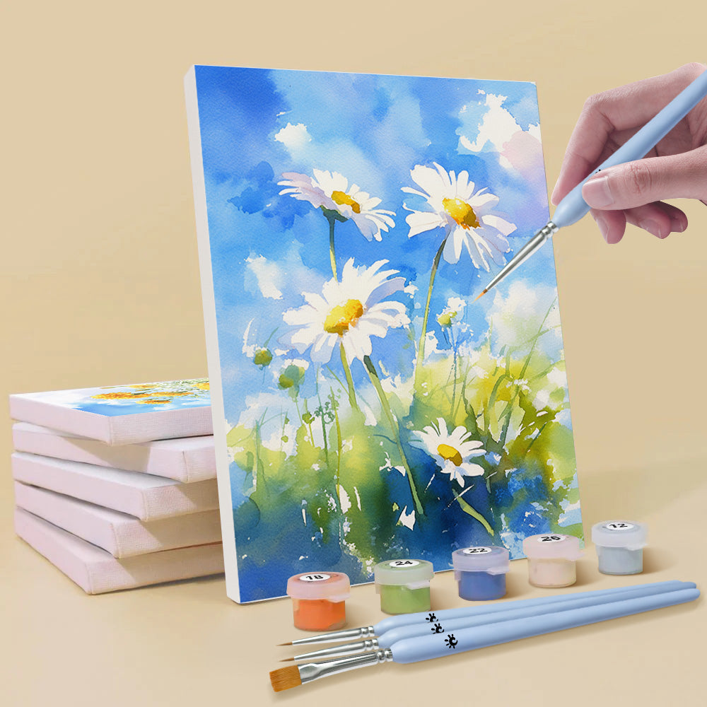 Bloemen in het Wild 6 Stuks Mini Schilderen op Nummers