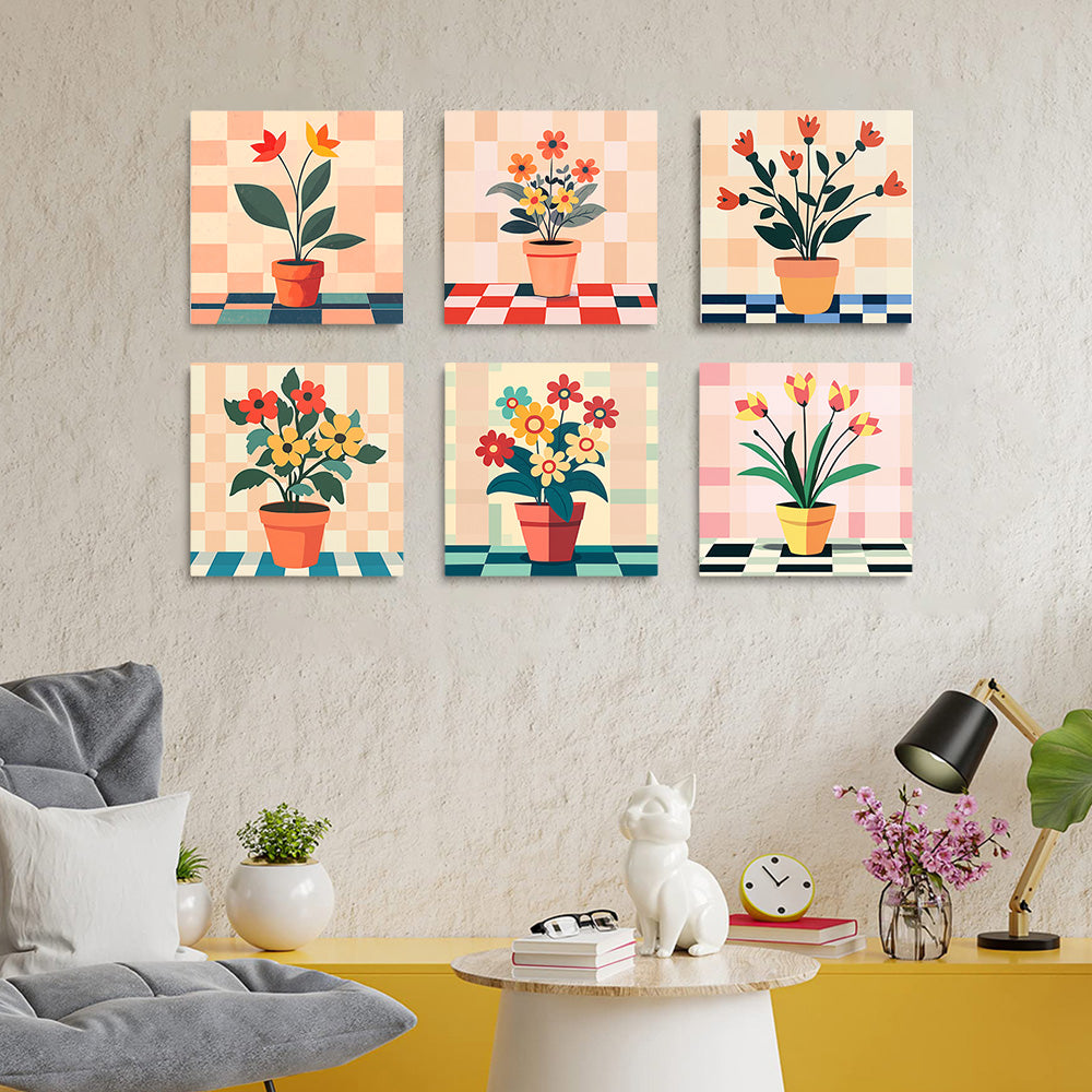 Bloempotten 6 Stuks Mini Schilderen op Nummers