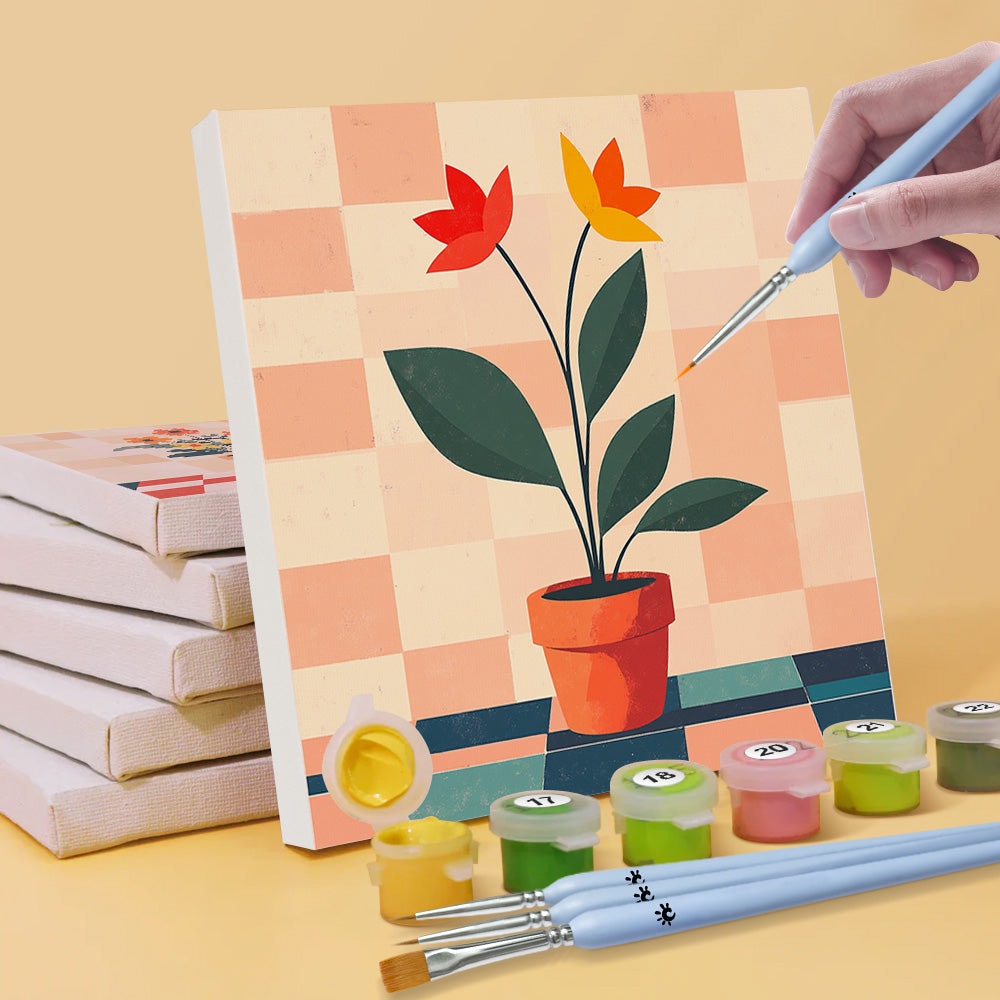 Bloempotten 6 Stuks Mini Schilderen op Nummers